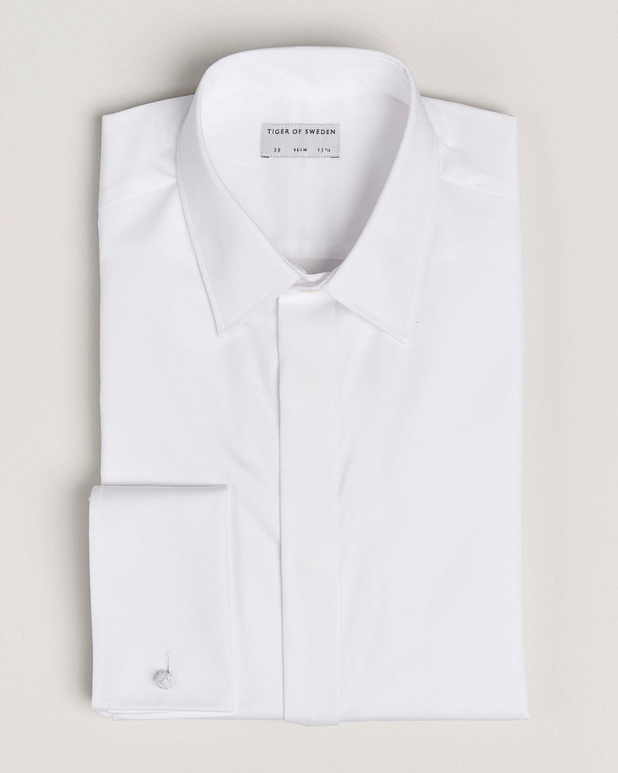 Men | Shirts | Tiger of Sweden | Adley Tuxedo Shirt Pure White