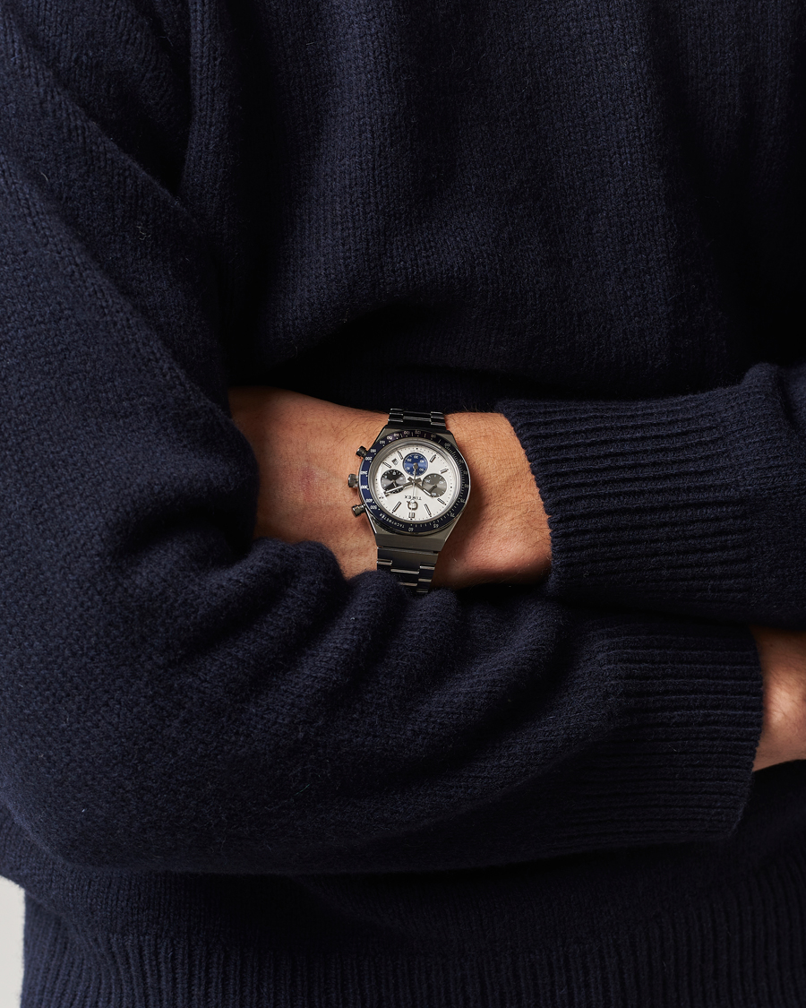 Men | Timex Q Chronograph Tonal Sub Dials 40mm White Dial | Timex | Q Chronograph Tonal Sub Dials 40mm White Dial