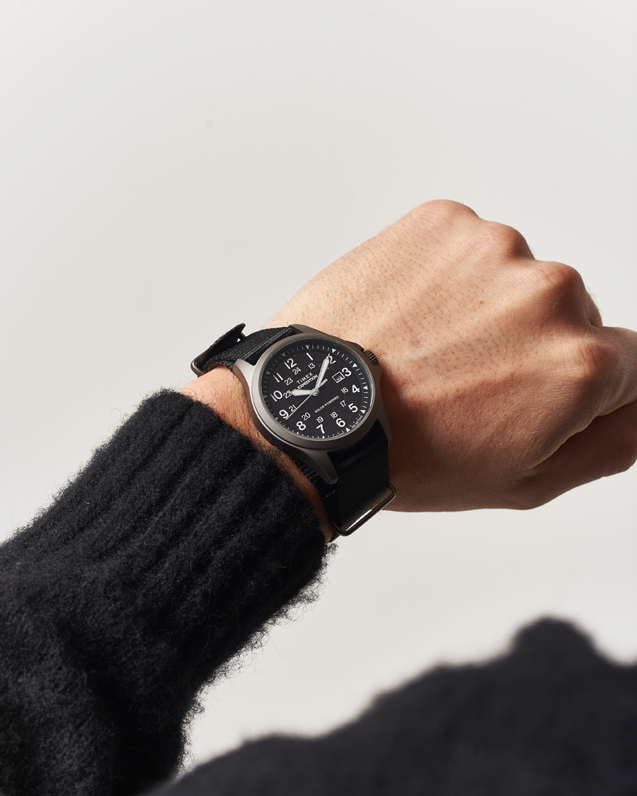 Timex Expedition Field Post Solar rPET Strap 36mm Black Dial at