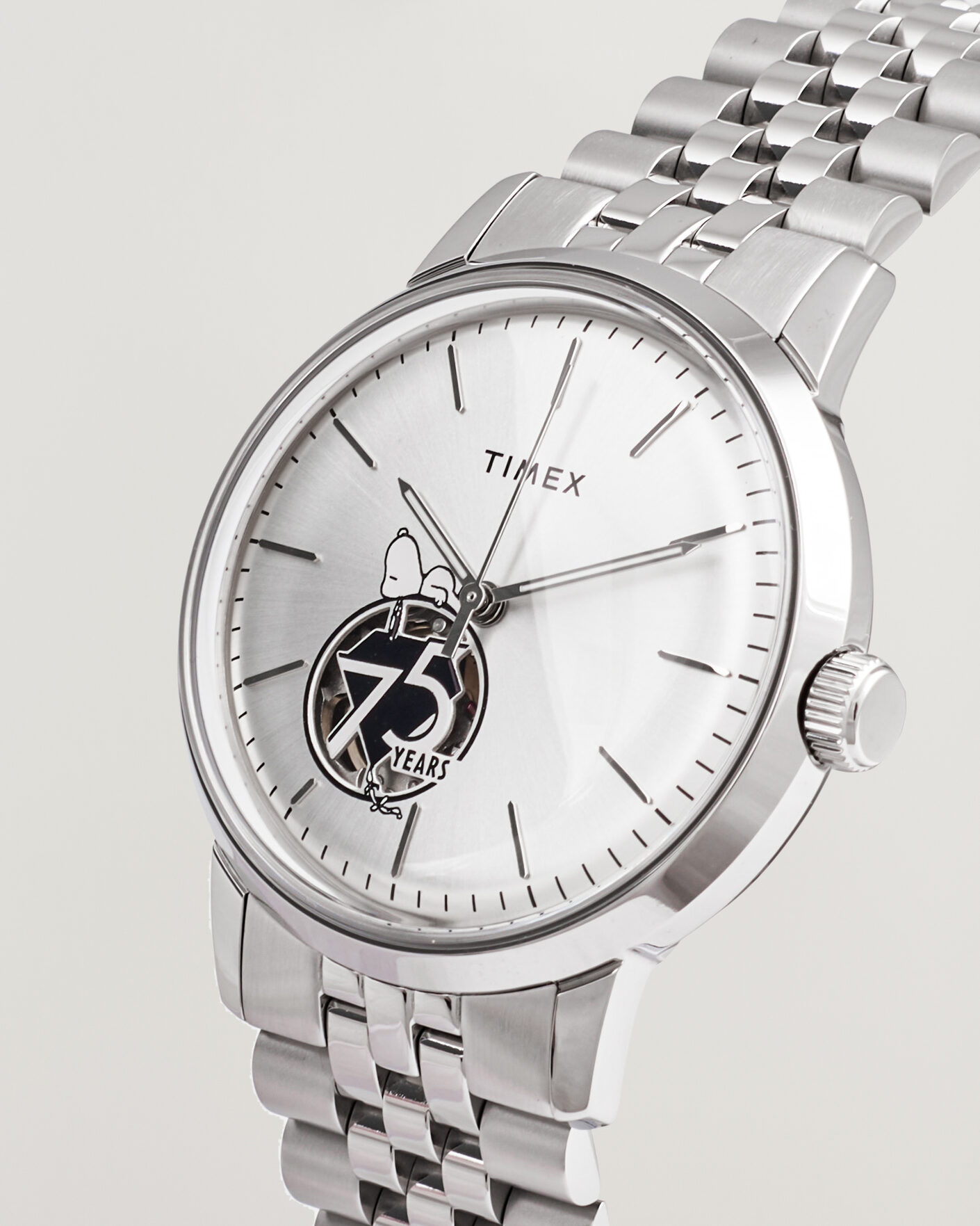 Men | Timex Timex X Peanuts Snoopy Marlin Automatic 40mm Silver | Timex | X Peanuts Snoopy Marlin Automatic 40mm Silver