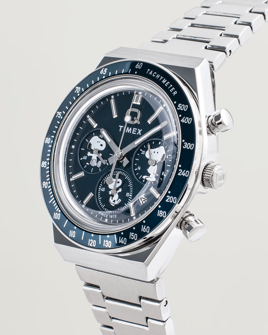 Timex Timex X Peanuts Q Chronograph Snoopy 40mm Blue Dial at