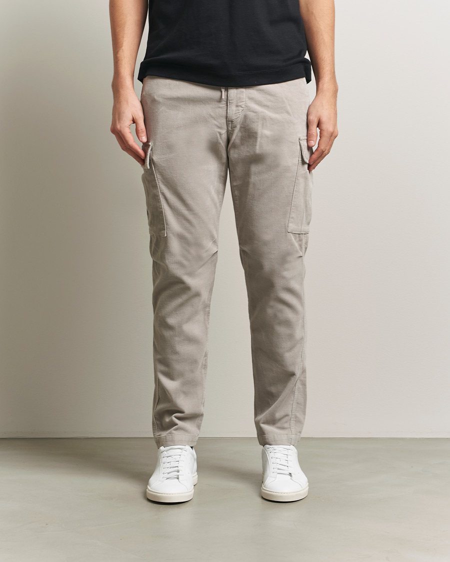 Men | Trousers | Polo Ralph Lauren | Corduroy Cargo Pants Grey Dawn