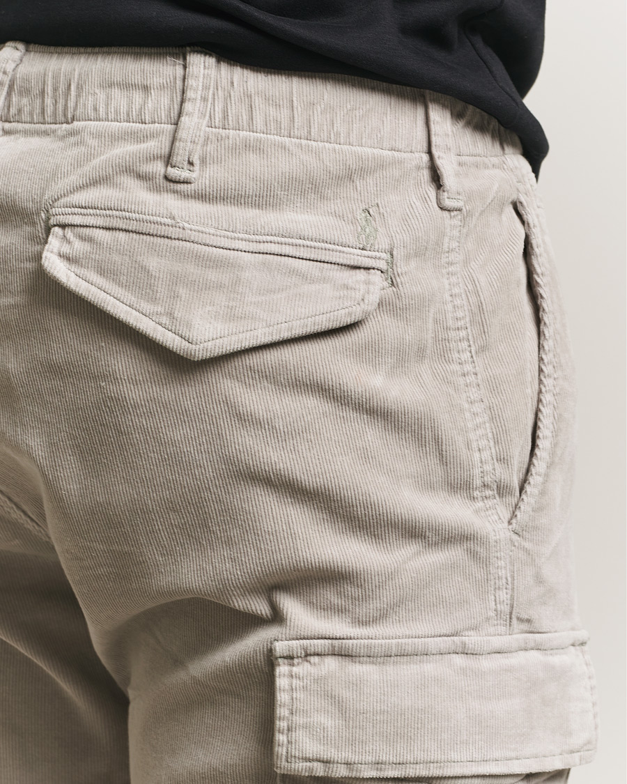 Men | Trousers | Polo Ralph Lauren | Corduroy Cargo Pants Grey Dawn
