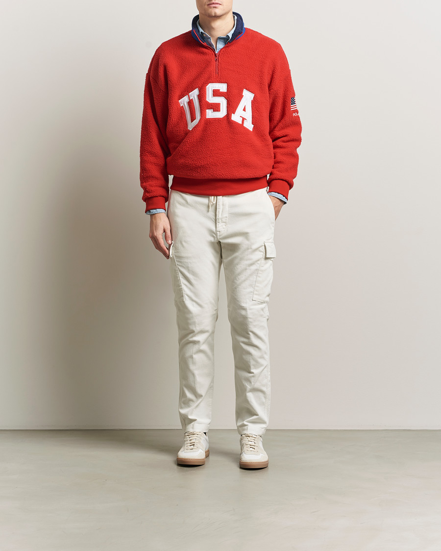 Men | Trousers | Polo Ralph Lauren | Corduroy Cargo Pants Antique Cream