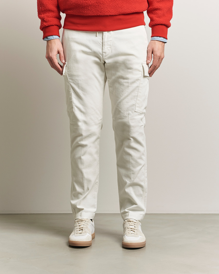 Men | Trousers | Polo Ralph Lauren | Corduroy Cargo Pants Antique Cream