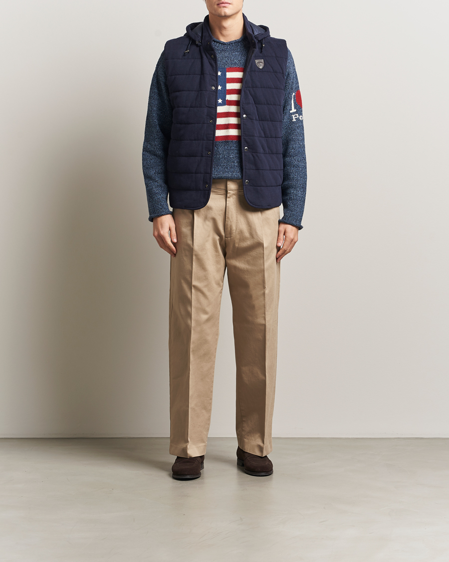 Polo Ralph Lauren Double Knitted Vest RL Navy at CareOfCarl.com