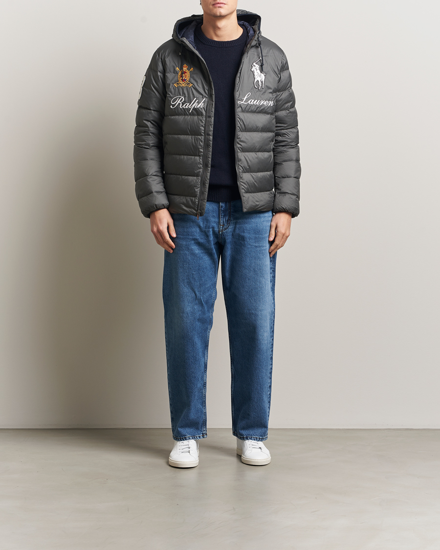 Men | Coats & Jackets | Polo Ralph Lauren | Colden Snow Polo Hodded Jacket Charcoal Grey
