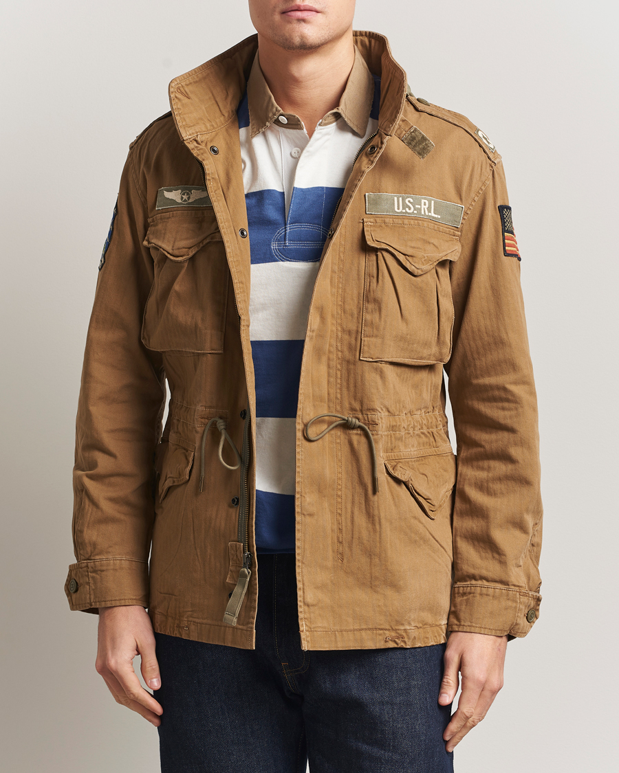Men | Coats & Jackets | Polo Ralph Lauren | Herringbone Field Patch Jacket Sandsurf