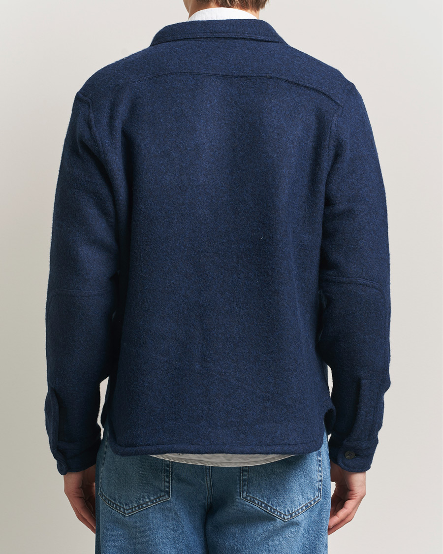 Men | Shirts | Polo Ralph Lauren | Felted Wool Pocket Shirt RL Navy