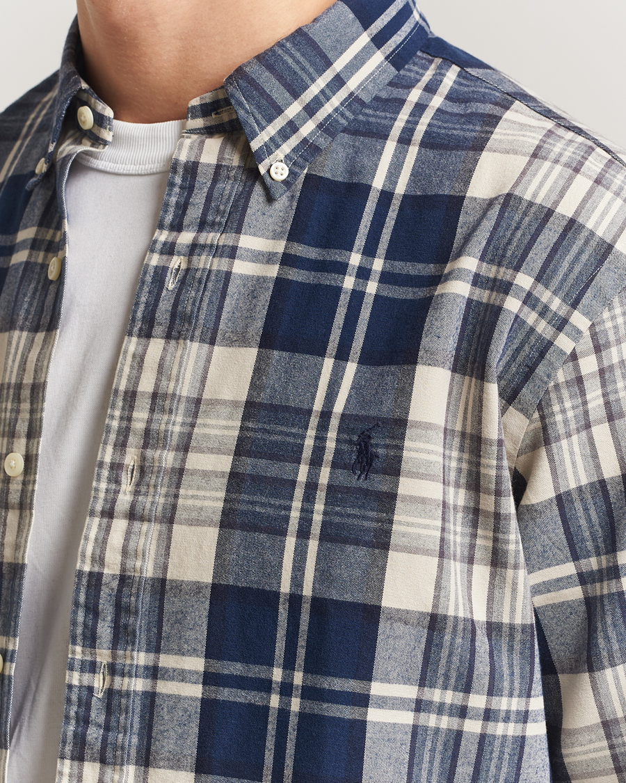 Men | Shirts | Polo Ralph Lauren | Custom Fit Checked Shirt White/Navy Multi