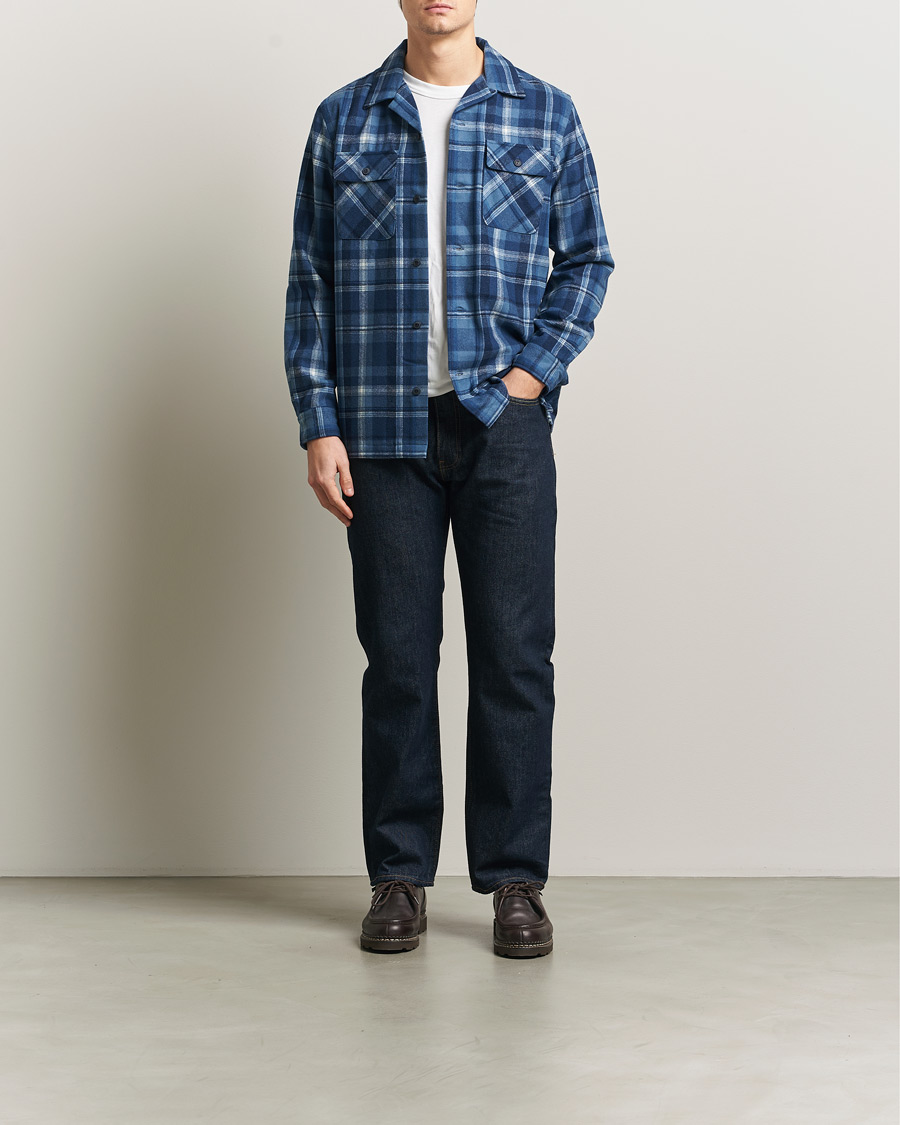 Men | Shirts | Polo Ralph Lauren | Plainweave Wool Pocket Shirt Blue Heather Multi