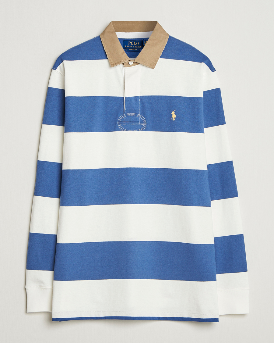 Men | Sweaters & Knitwear | Polo Ralph Lauren | Long Sleeve Rugby Sweater Old Royal/Cream