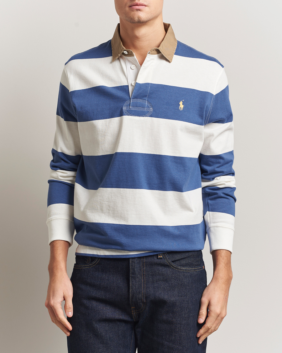 Men | Sweaters & Knitwear | Polo Ralph Lauren | Long Sleeve Rugby Sweater Old Royal/Cream