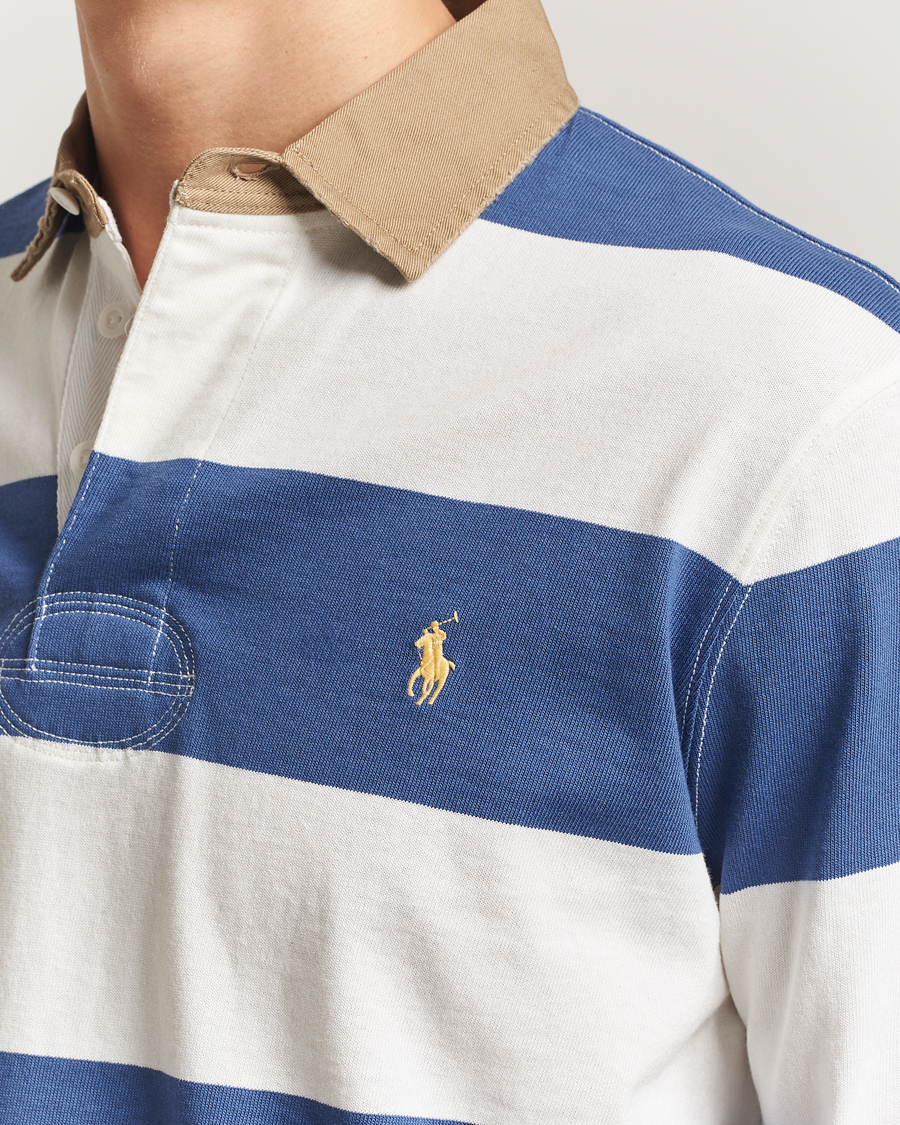 Men | Sweaters & Knitwear | Polo Ralph Lauren | Long Sleeve Rugby Sweater Old Royal/Cream