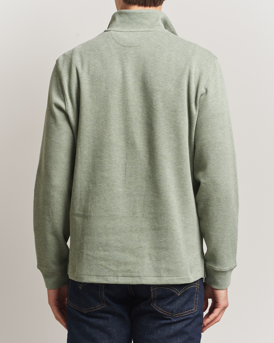 Men | Sweaters & Knitwear | Polo Ralph Lauren | Double Knitted Half Zip Greenery Heather