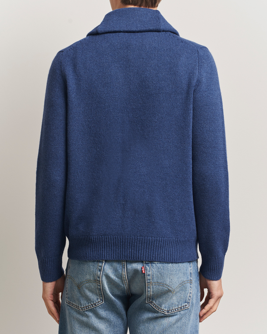 Men | Sweaters & Knitwear | Polo Ralph Lauren | Wool/Cashmere Shawl Collar Cardigan Navy Heather