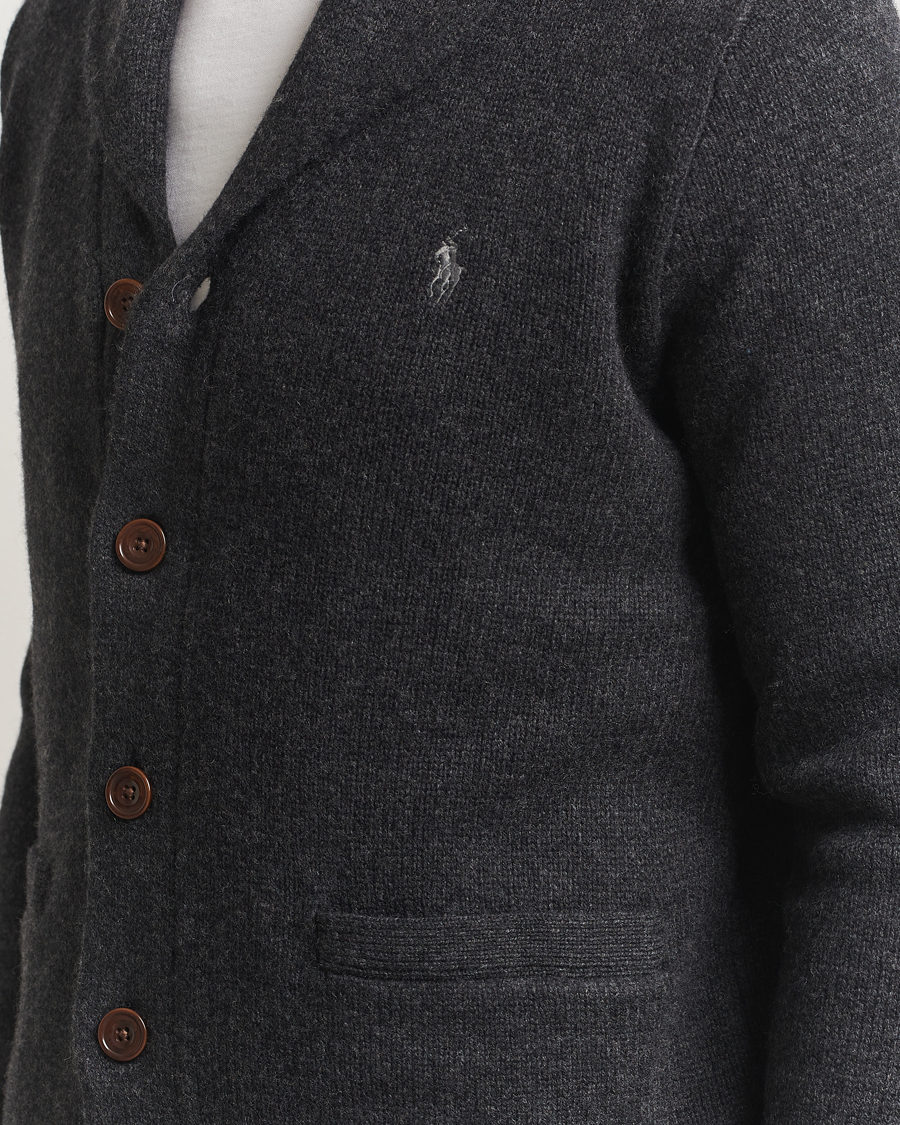 Men | Sweaters & Knitwear | Polo Ralph Lauren | Wool/Cashmere Shawl Collar Cardigan Granite Heather