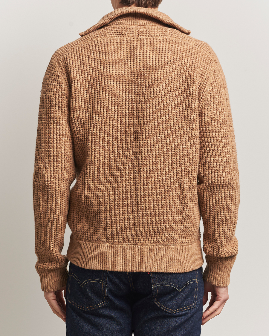 Men | Sweaters & Knitwear | Polo Ralph Lauren | Cotton/Wool Full Zip Brown Sugar Melange