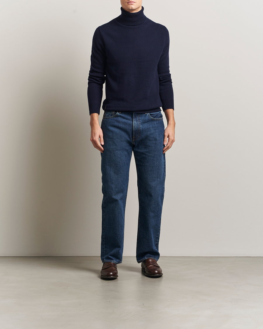 Men | Sweaters & Knitwear | Polo Ralph Lauren | Cotton/Wool Rollneck Hunter Navy