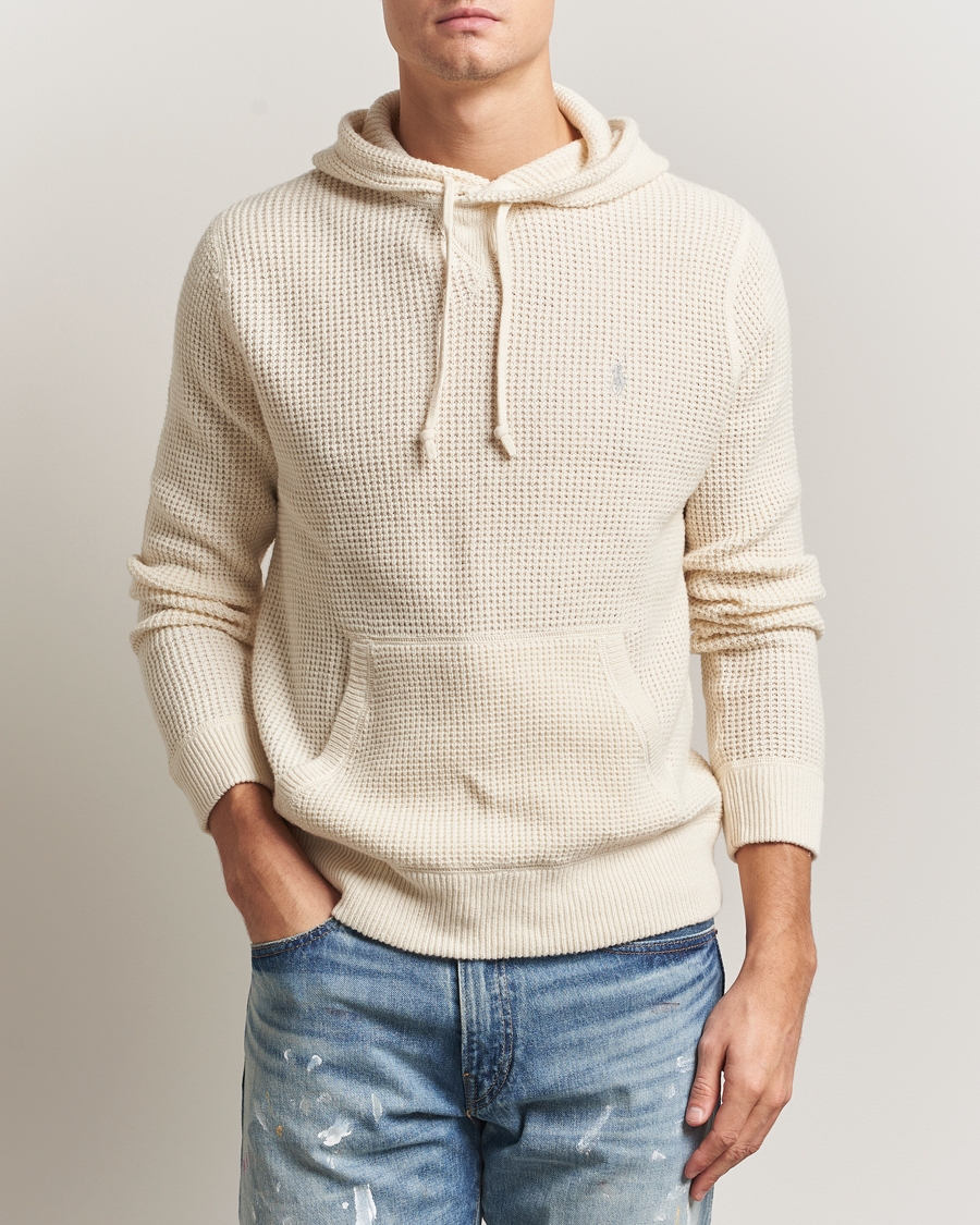 Men | Sweaters & Knitwear | Polo Ralph Lauren | Cotton/Wool Hoodie Andover Cream