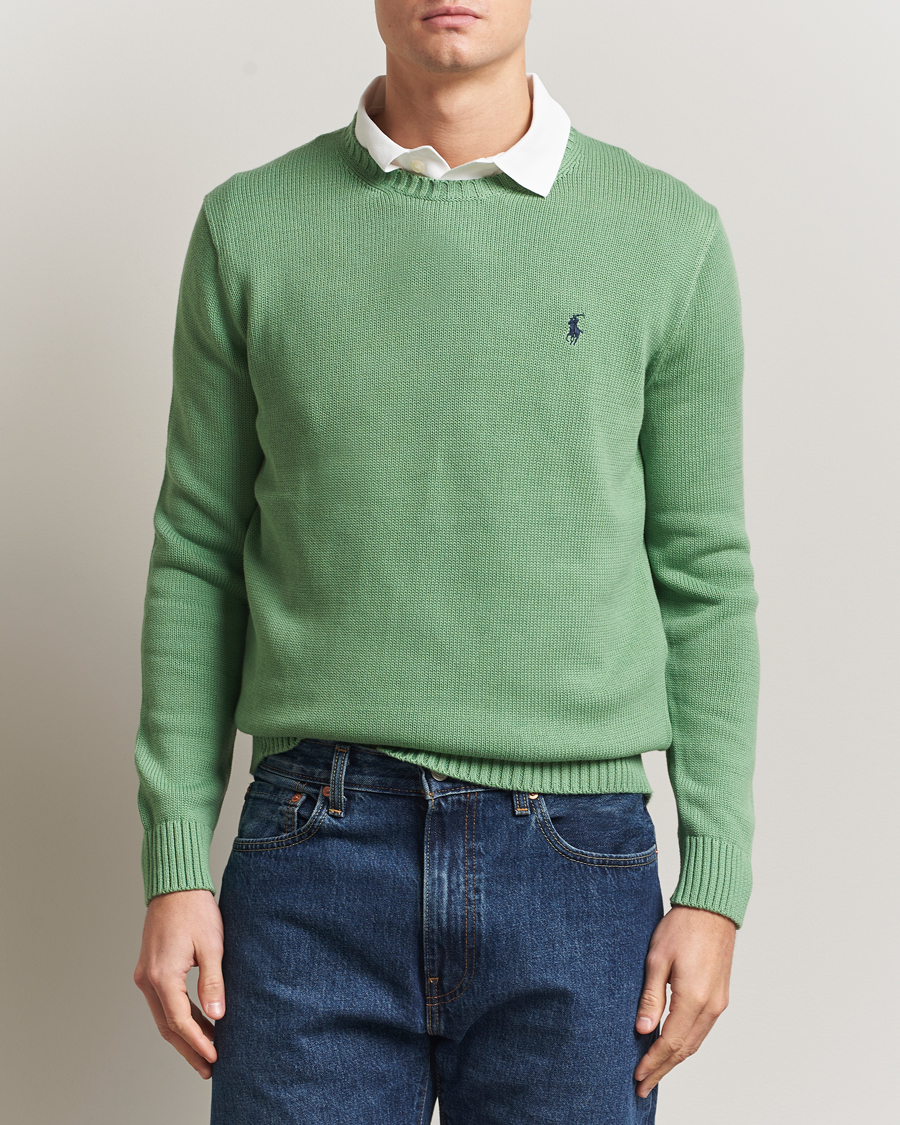 Men | Sweaters & Knitwear | Polo Ralph Lauren | Cotton Crew Neck Sweater Outback Green