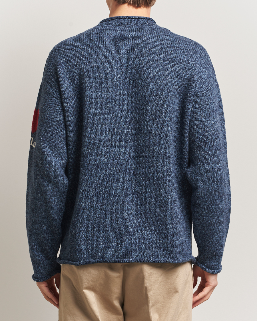 Men | Sweaters & Knitwear | Polo Ralph Lauren | Cotton Flag Sweater Blue Marl