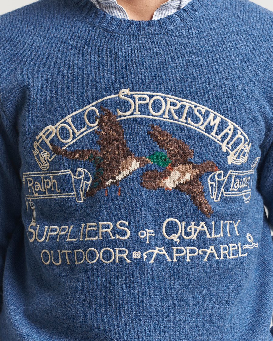 Men | Sweaters & Knitwear | Polo Ralph Lauren | Cotton/Wool Printed Sweater Blue Multi