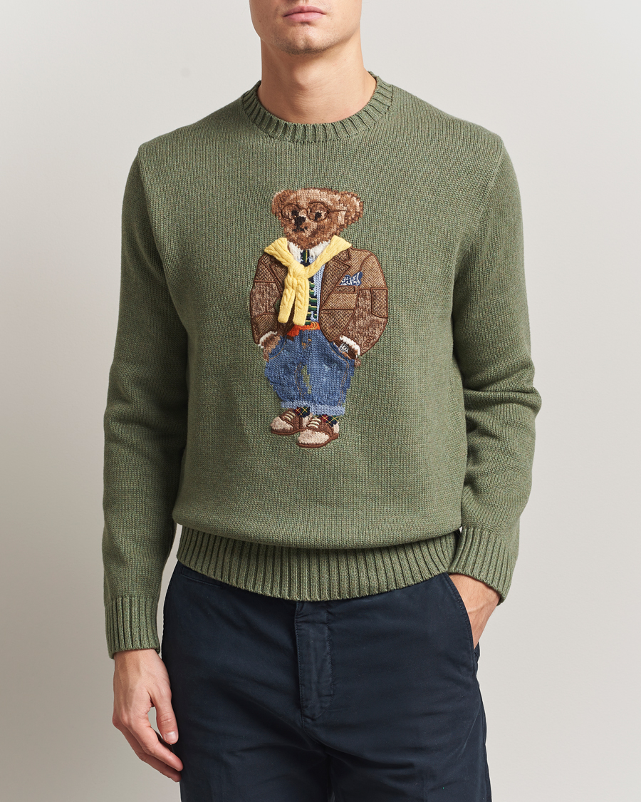 Men | Sweaters & Knitwear | Polo Ralph Lauren | Cotton/Cashmere Bear Sweater Lovette Heather