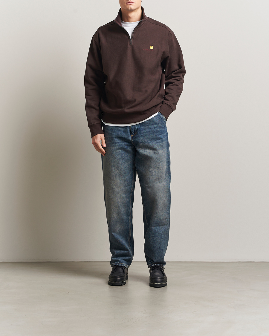 Carhartt WIP Half Zip American Script Sweat Palisander at