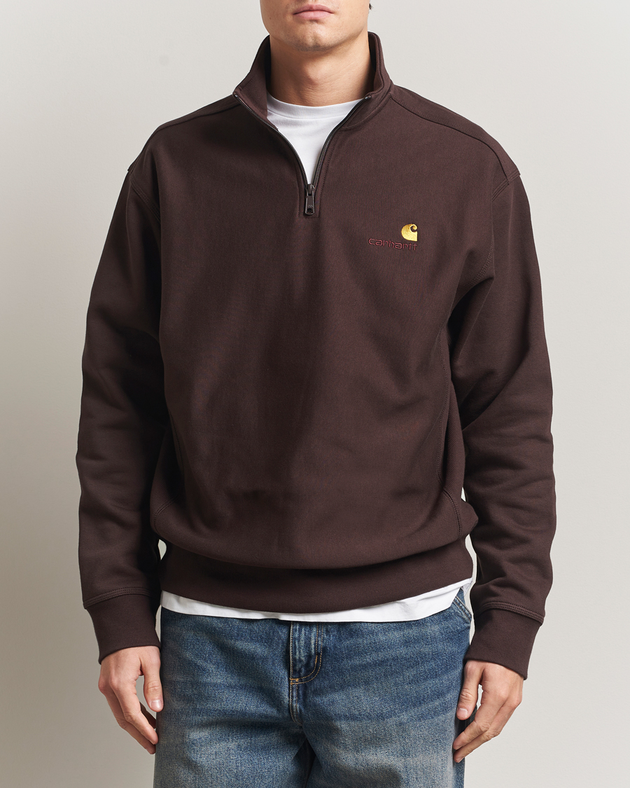 Carhartt WIP Half Zip American Script Sweat Palisander at