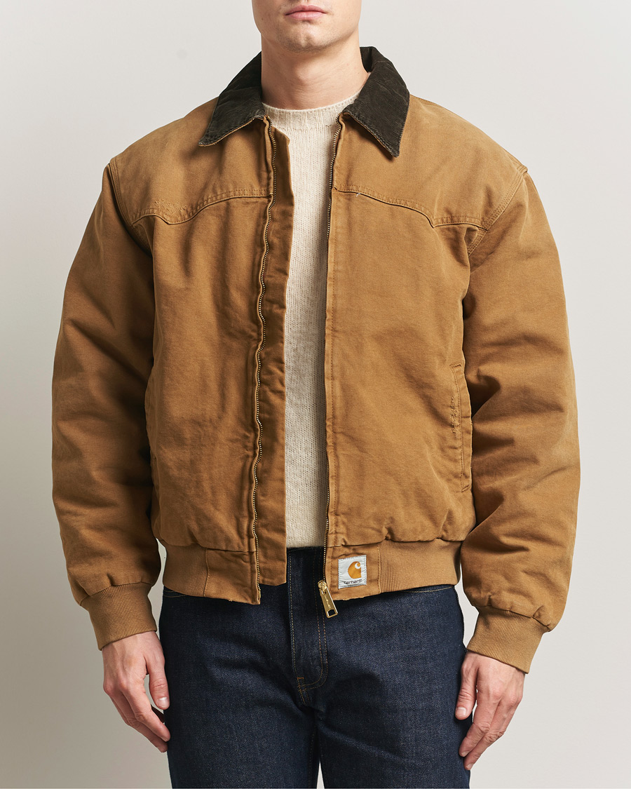 Men | Coats & Jackets | Carhartt WIP | OG Santa Fee Jacket Hamilton Brown Grind Washed