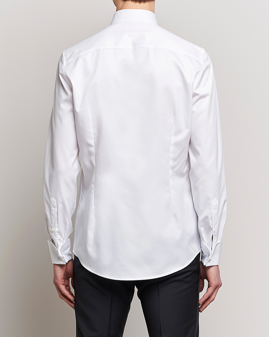 Men | Shirts | Stenströms | Slimline Open Smoking Shirt White