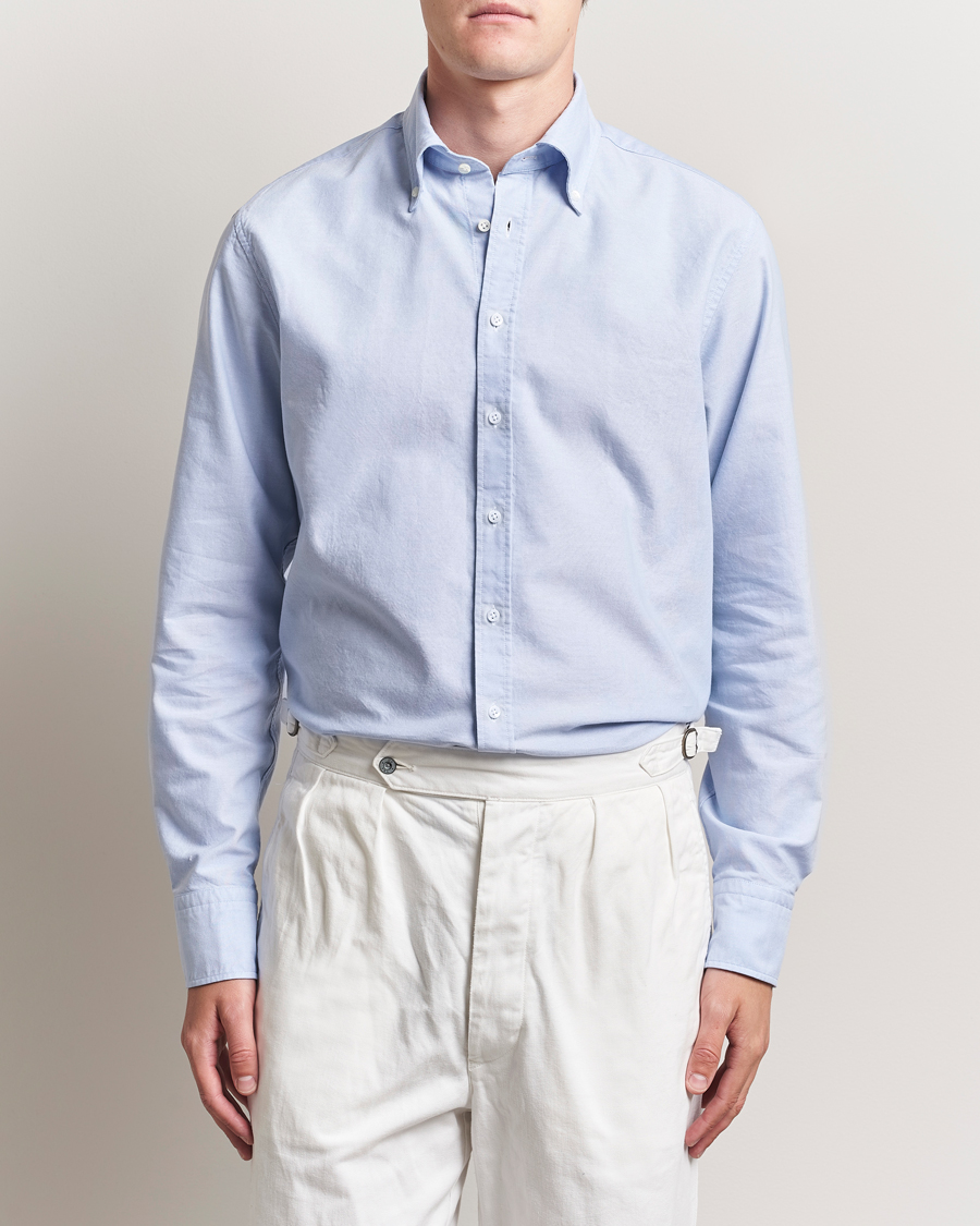 Men | Shirts | Stenströms | Regular Fit Oxford Shirt Light Blue