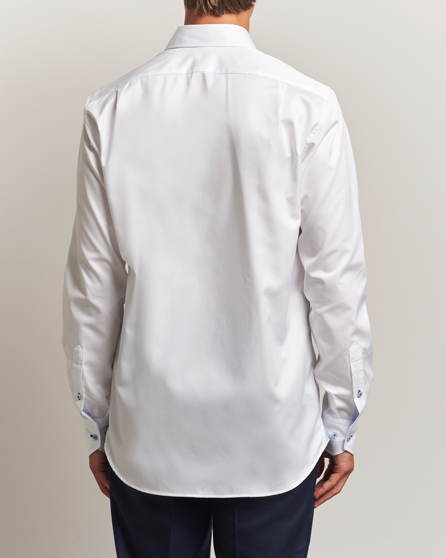 Men | Shirts | Stenströms | Regular Fit X-Long Sleeve Contrast Shirt White