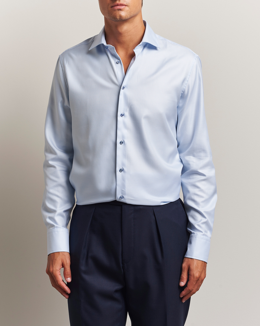 Men | Shirts | Stenströms | Regular Fit Contrast Shirt Light Blue