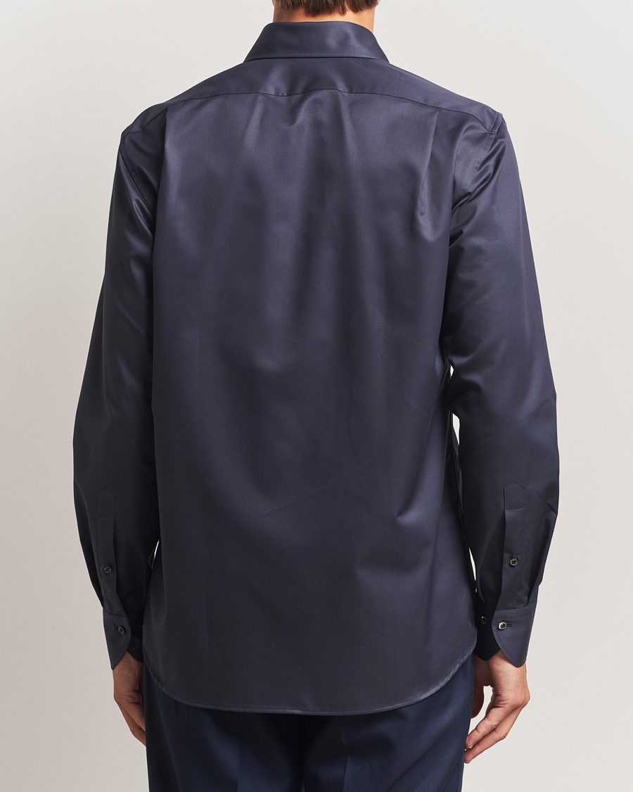 Men | Shirts | Stenströms | Regular Fit Extreme Cut Away Shirt Navy