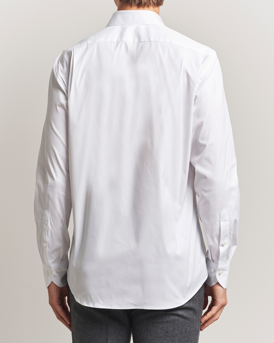 Men | Shirts | Stenströms | Regular Fit Cotton Stretch Shirt White