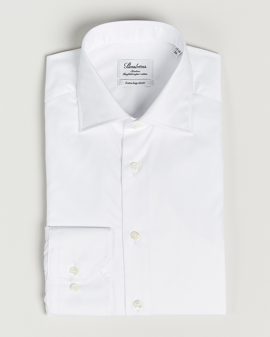 Men | Shirts | Stenströms | Slimline X-Long Sleeve Shirt White