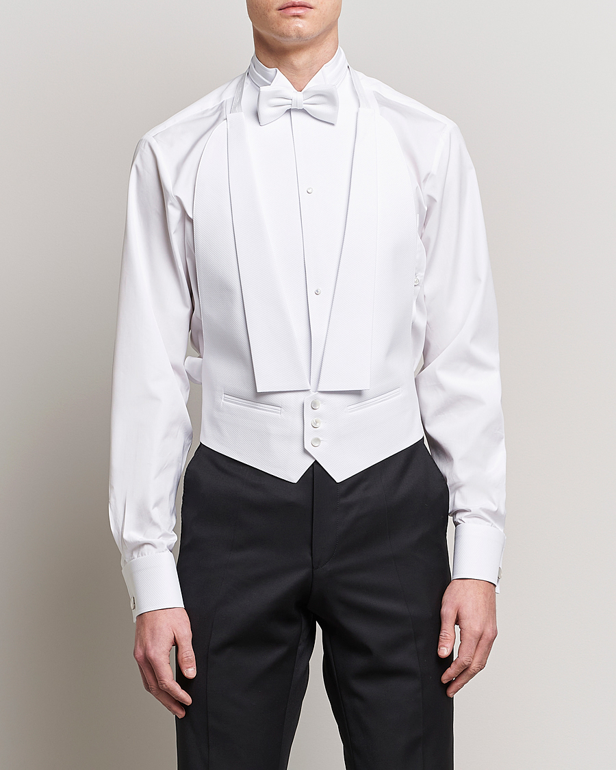 Men | Shirts | Stenströms | Evening Waistcoat White