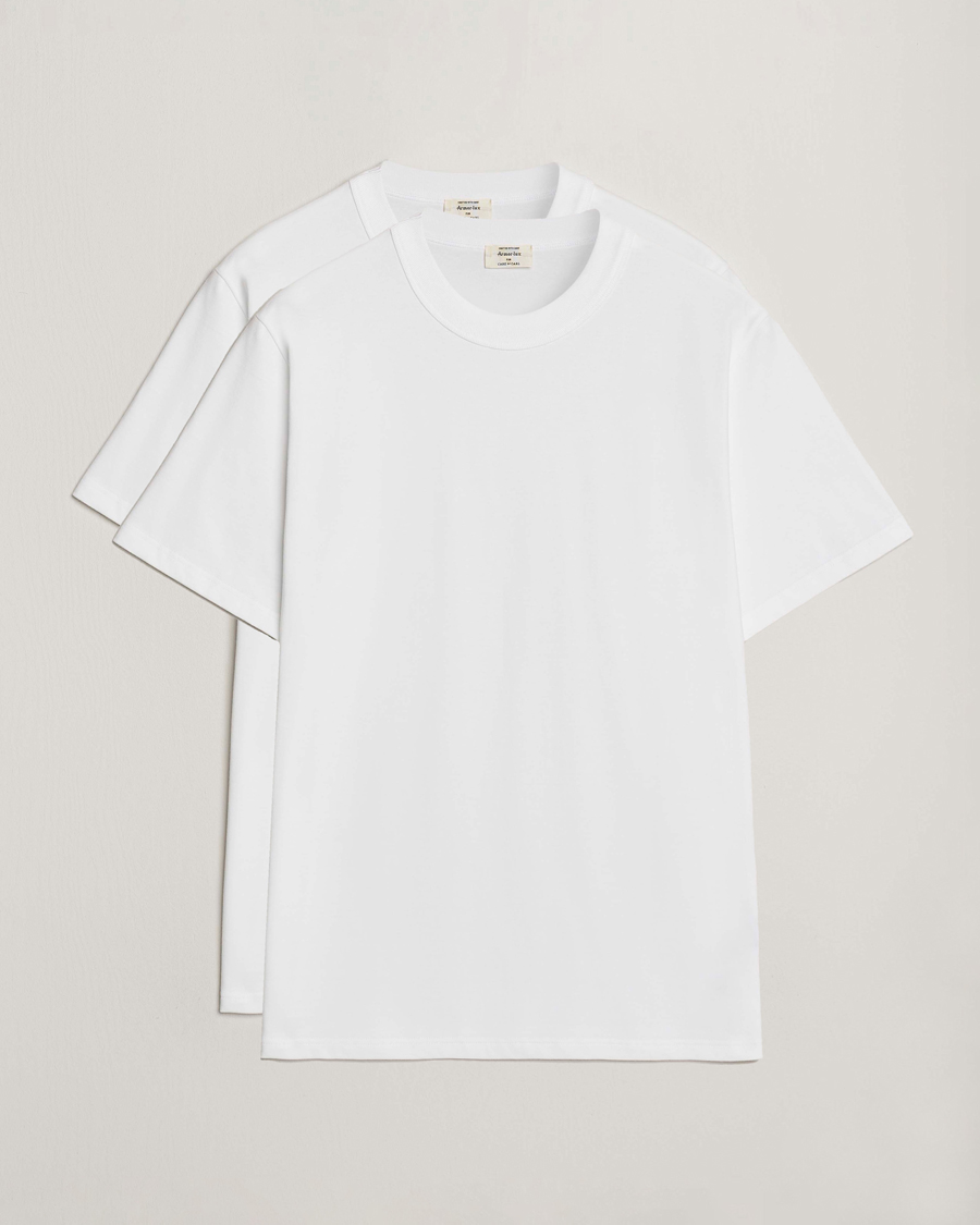 Men | T-Shirts | Armor Lux for Care of Carl | 2-Pack Heritage Callac T-Shirt White/White