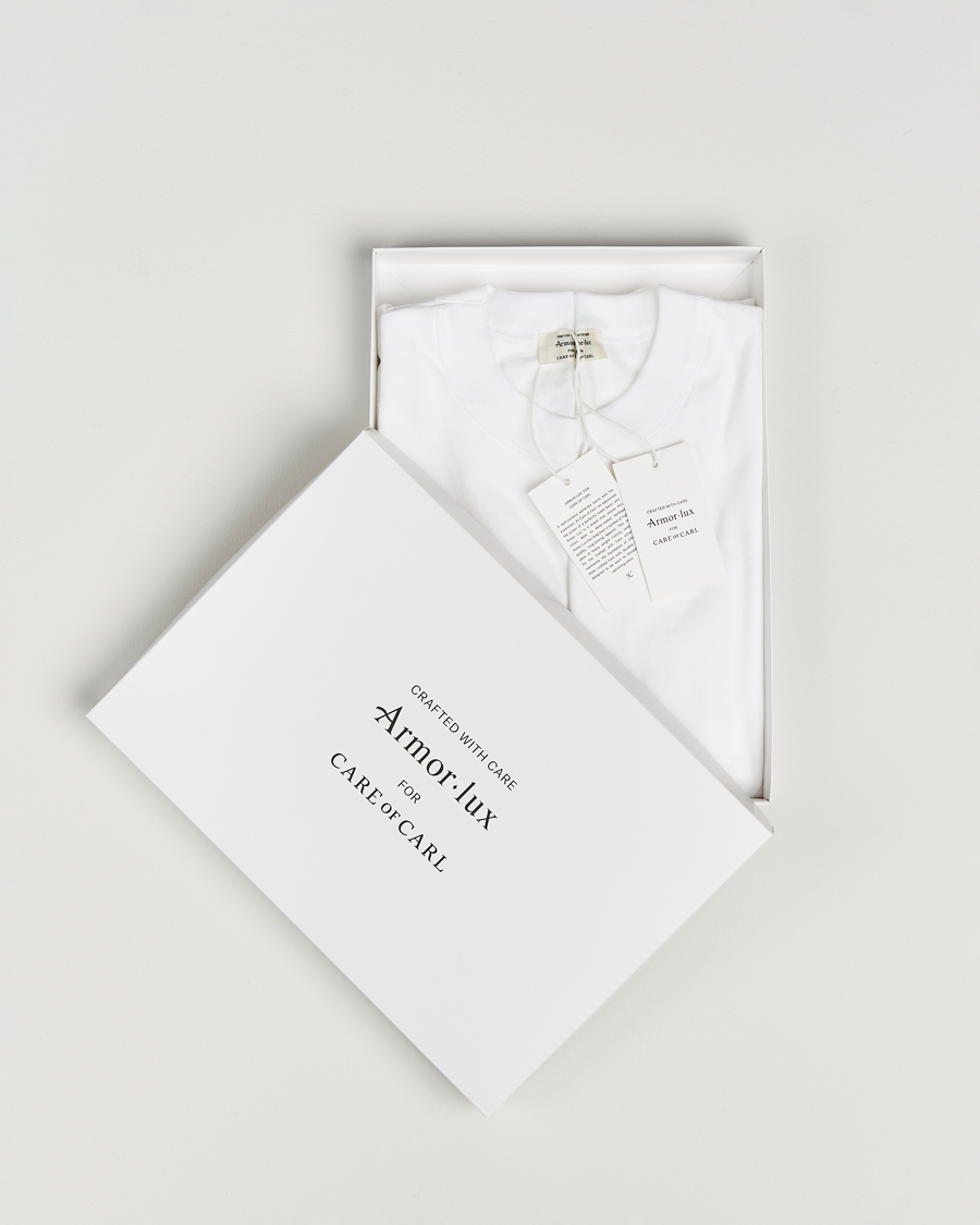 Men | T-Shirts | Armor Lux for Care of Carl | 2-Pack Heritage Callac T-Shirt White/White