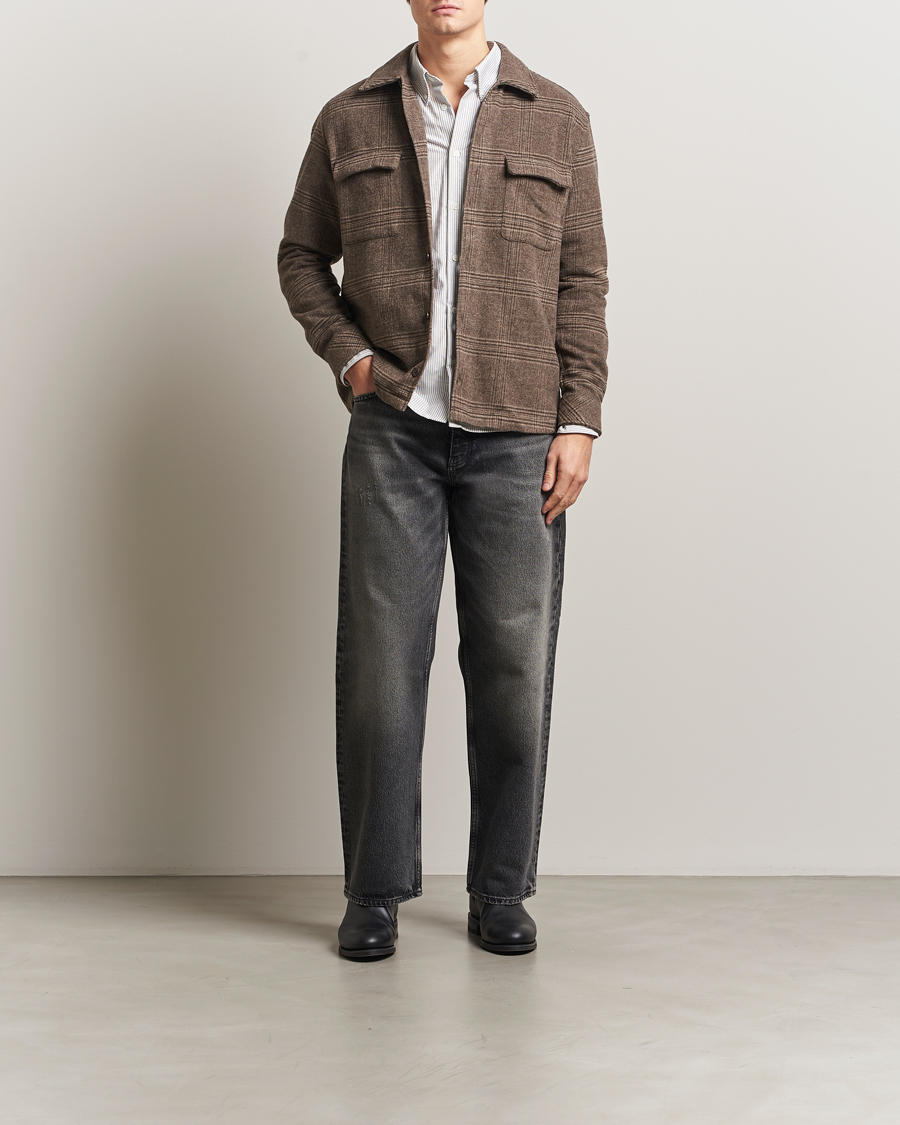 Men | Shirts | Samsøe Samsøe | Castor Checked Overshirt Black Coffee