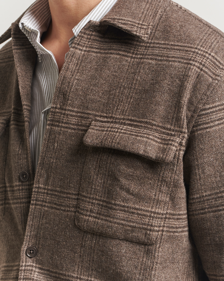 Men | Shirts | Samsøe Samsøe | Castor Checked Overshirt Black Coffee