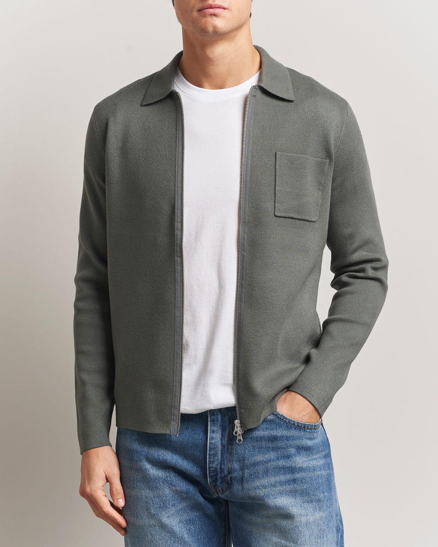 Men | Sweaters & Knitwear | Samsøe Samsøe | Guna Full Zip Castor Grey
