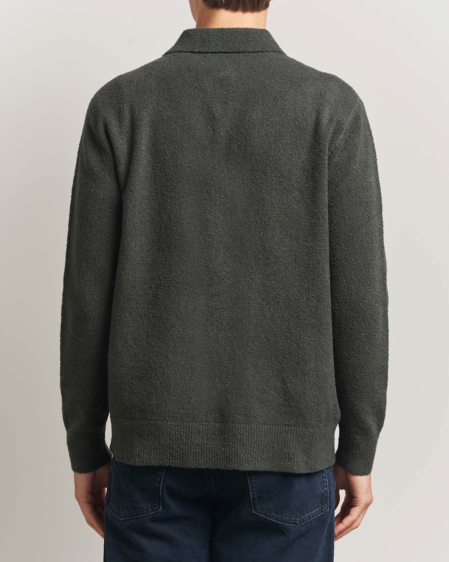 Men | Sweaters & Knitwear | Samsøe Samsøe | Nino Knitted Polo Dark Evergreen