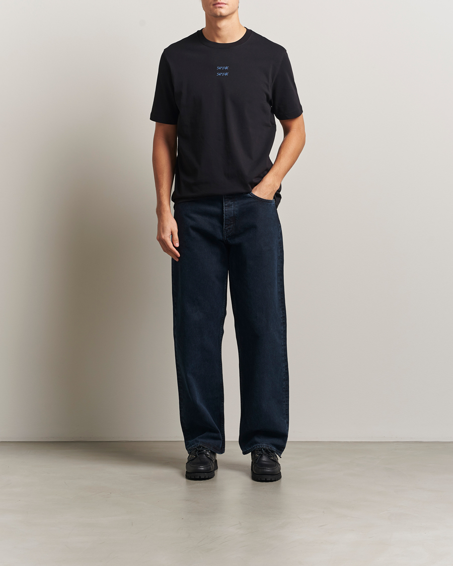 Men | T-Shirts | Samsøe Samsøe | Cards Printed Crew Neck T-Shirt Black