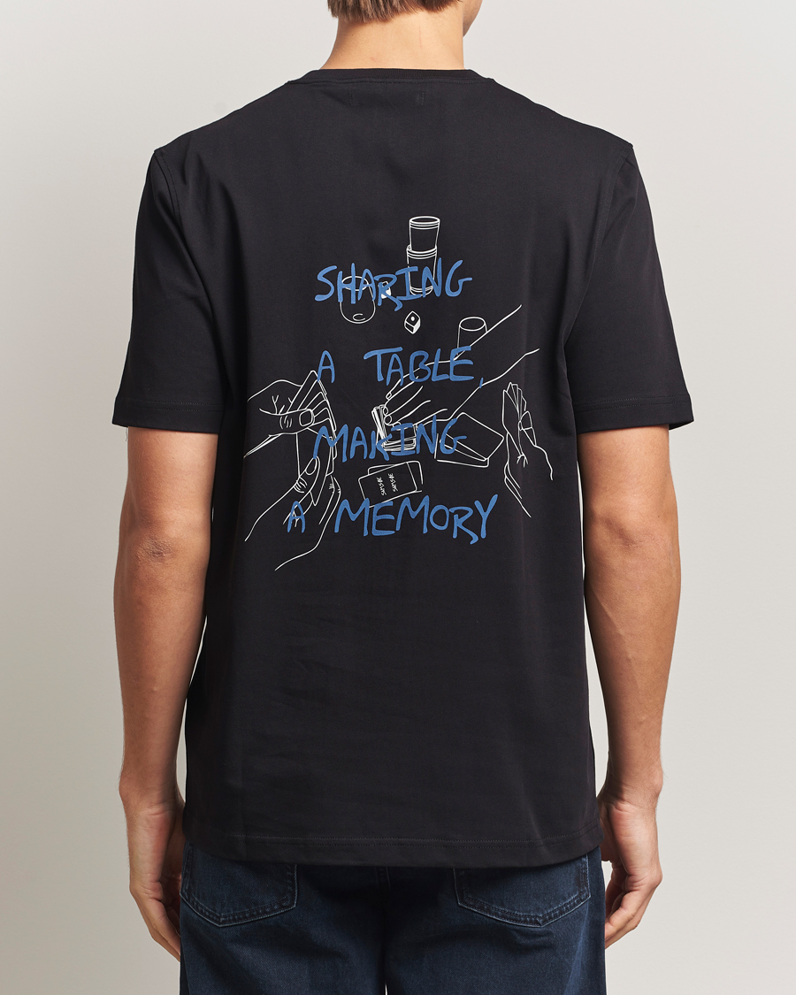 Men | T-Shirts | Samsøe Samsøe | Cards Printed Crew Neck T-Shirt Black