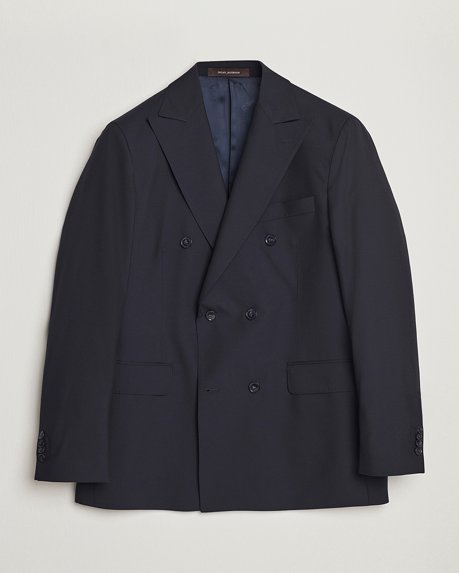 Men | Blazers | Oscar Jacobson | Farris Wool Blazer Navy