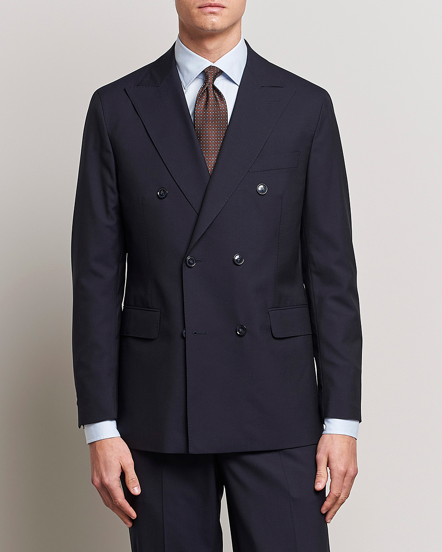 Men | Blazers | Oscar Jacobson | Farris Wool Blazer Navy