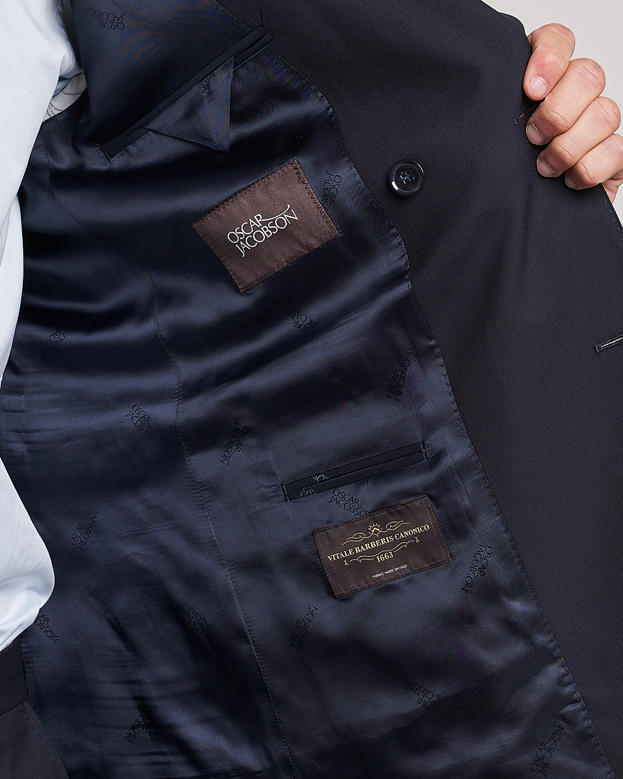 Men | Blazers | Oscar Jacobson | Farris Wool Blazer Navy